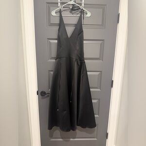 Scott McClintock Vintage Satin Black Backless Dress
